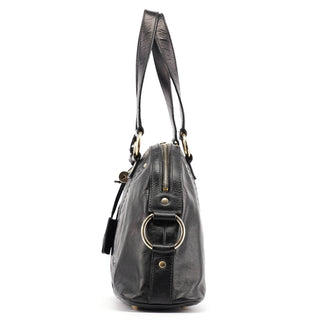 Yves Saint Laurent 156465 Black Leather Muse Tote Bag