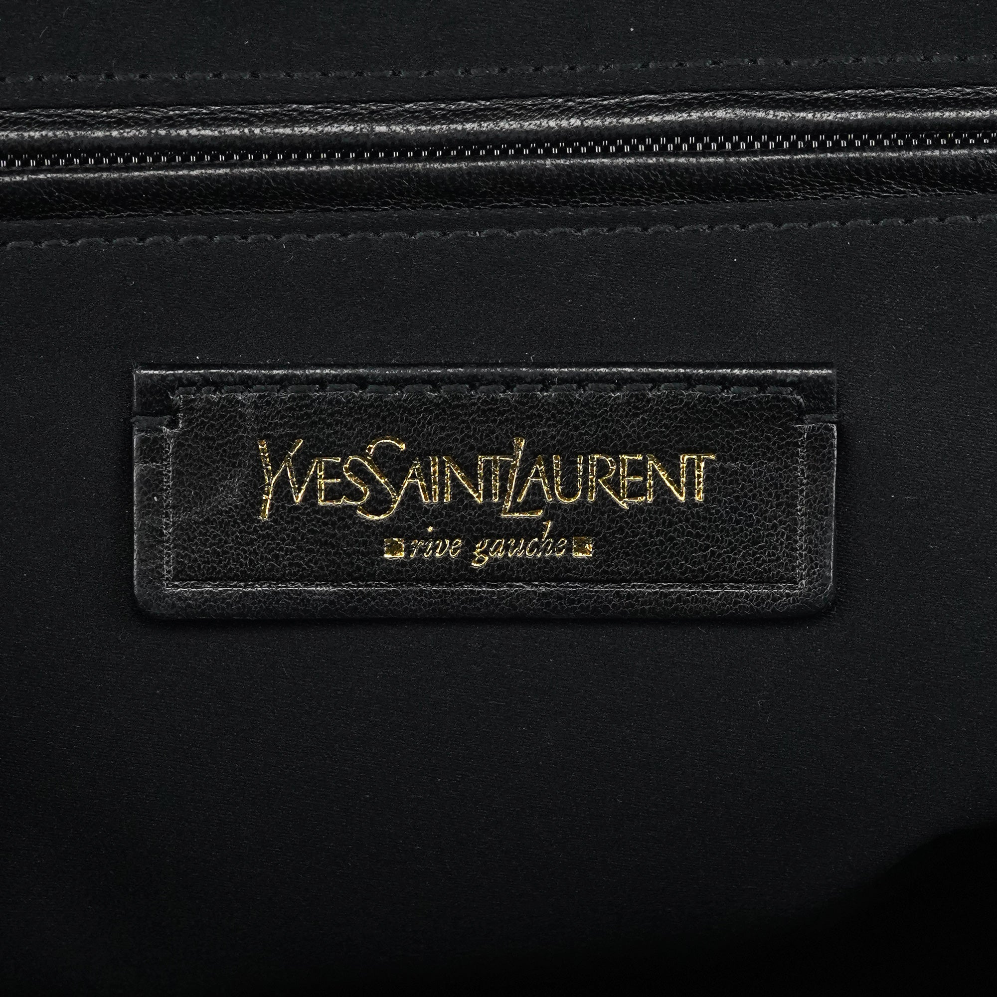 Yves Saint Laurent 156465 Black Leather Muse Tote Bag