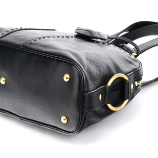 Yves Saint Laurent 156465 Black Leather Muse Tote Bag