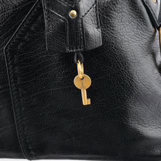 Yves Saint Laurent 156465 Black Leather Muse Tote Bag