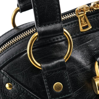 Yves Saint Laurent 156465 Black Leather Muse Tote Bag