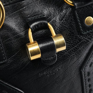 Yves Saint Laurent 156465 Black Leather Muse Tote Bag