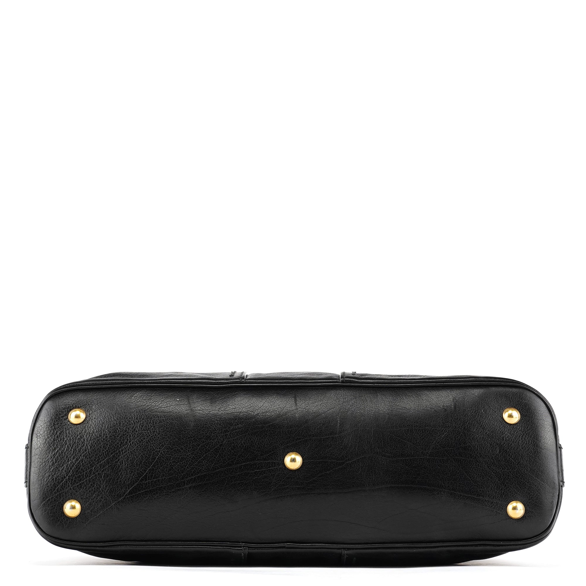 Yves Saint Laurent 156465 Black Leather Muse Tote Bag