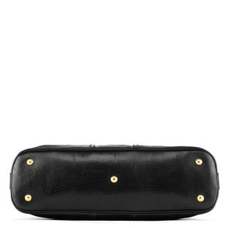 Yves Saint Laurent 156465 Black Leather Muse Tote Bag