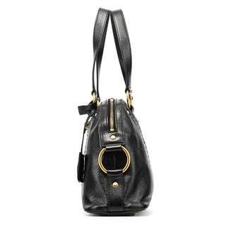 Yves Saint Laurent 156465 Black Leather Muse Tote Bag