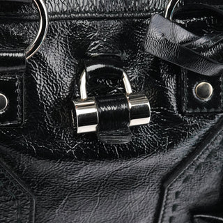 Yves Saint Laurent 156465 Black Patent Leather Muse Bag