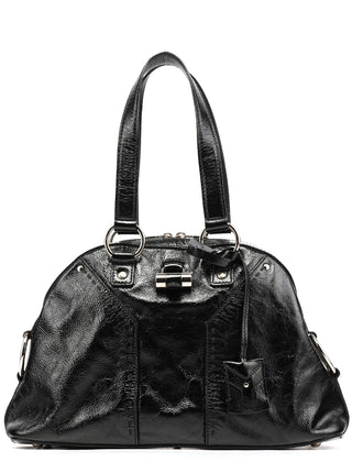 Yves Saint Laurent 156465 Black Patent Leather Muse Bag