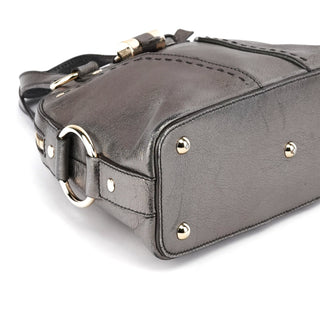 Yves Saint Laurent 160950 Metallic Leather Muse Tote Bag