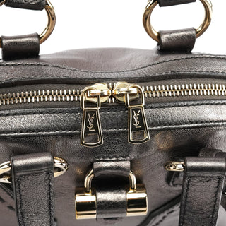 Yves Saint Laurent 160950 Metallic Leather Muse Tote Bag