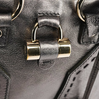 Yves Saint Laurent 160950 Metallic Leather Muse Tote Bag