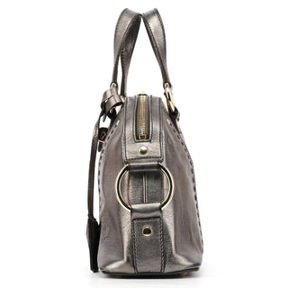Yves Saint Laurent 160950 Metallic Leather Muse Tote Bag