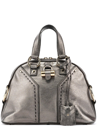 Yves Saint Laurent 160950 Metallic Leather Muse Tote Bag