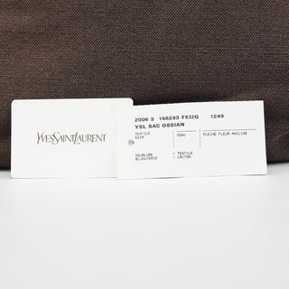 Yves Saint Laurent 166283 Brown Canvas Leather Crossbody Bag