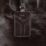 Yves Saint Laurent 177739 Brown Patent Leather Metropolis Bag