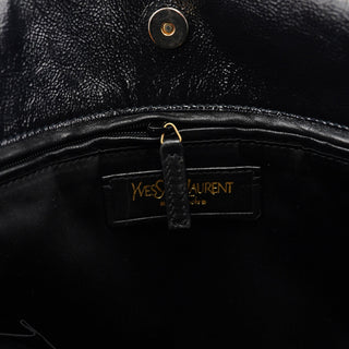 Yves Saint Laurent 177739 Navy Patent Leather Metropolis Shoulder Bag