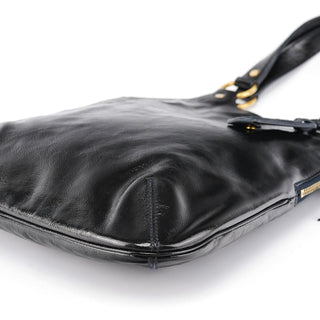 Yves Saint Laurent 177739 Navy Patent Leather Metropolis Shoulder Bag