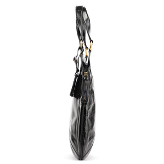Yves Saint Laurent 177739 Navy Patent Leather Metropolis Shoulder Bag