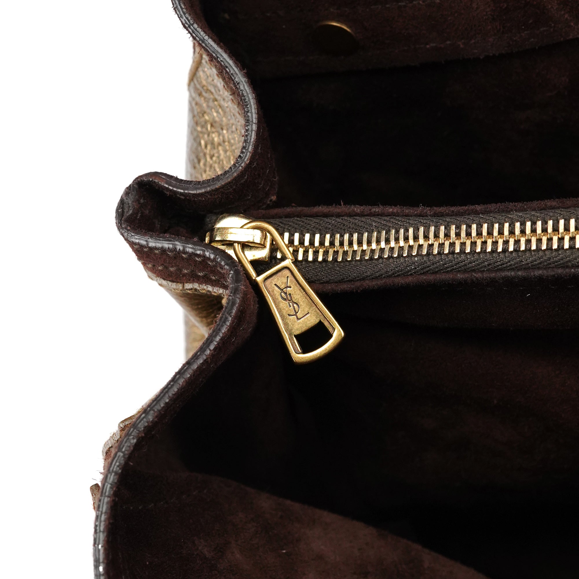 Yves Saint Laurent 197149 Gold Leather Muse Two Bag