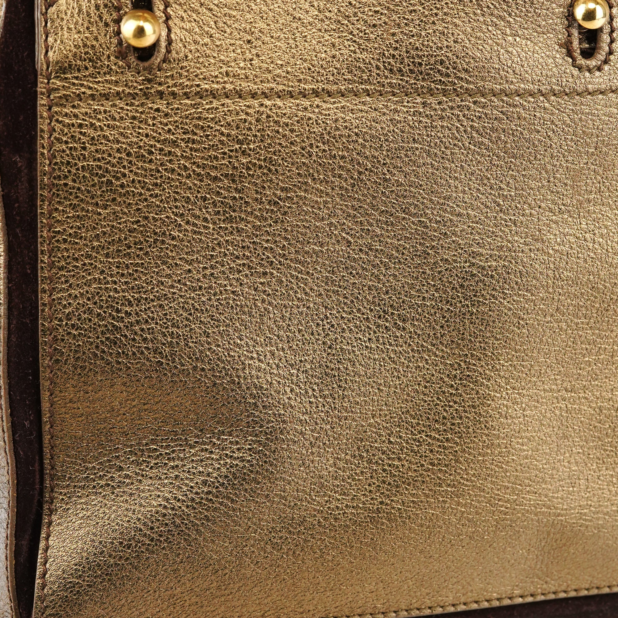Yves Saint Laurent 197149 Gold Leather Muse Two Bag