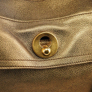 Yves Saint Laurent 197149 Gold Leather Muse Two Bag