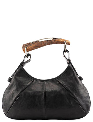 Yves Saint Laurent 2002 Black Leather Mini Mombasa Bag