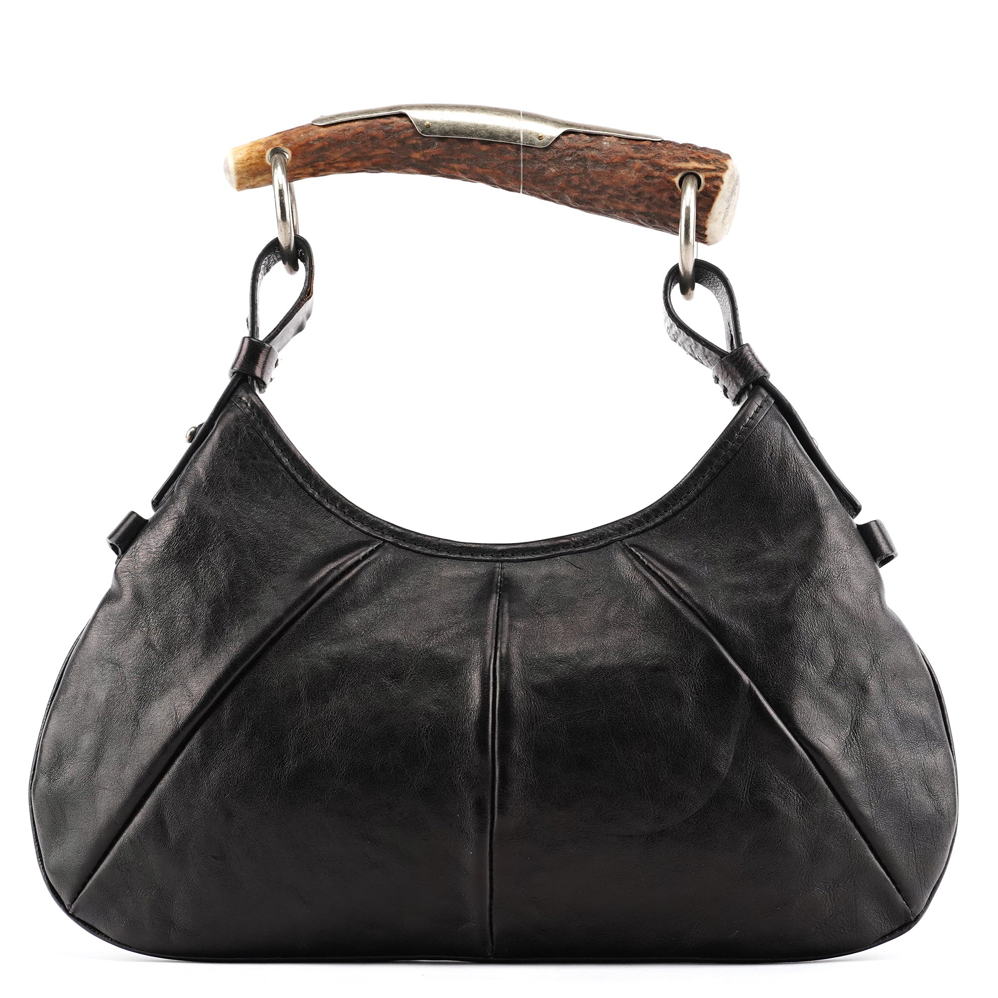 Yves Saint Laurent 2002 Black Leather Mini Mombasa Bag