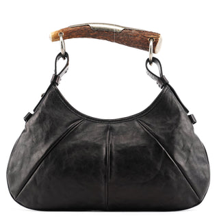 Yves Saint Laurent 2002 Black Leather Mini Mombasa Bag
