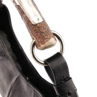 Yves Saint Laurent 2002 Black Leather Mini Mombasa Bag