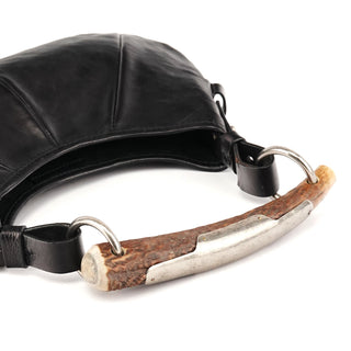 Yves Saint Laurent 2002 Black Leather Mini Mombasa Bag