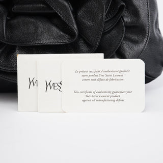 Yves Saint Laurent 2003 Black Calfskin Nadja Shoulder Bag