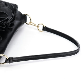 Yves Saint Laurent 2003 Black Calfskin Nadja Shoulder Bag