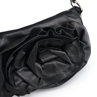 Yves Saint Laurent 2003 Black Calfskin Nadja Shoulder Bag