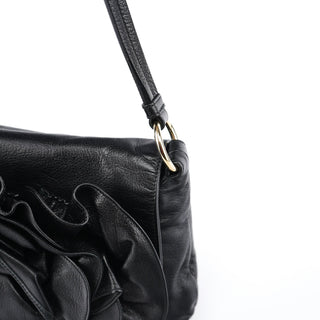 Yves Saint Laurent 2003 Black Calfskin Nadja Shoulder Bag