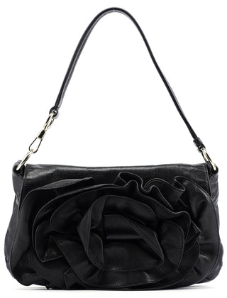 Yves Saint Laurent 2003 Black Calfskin Nadja Shoulder Bag