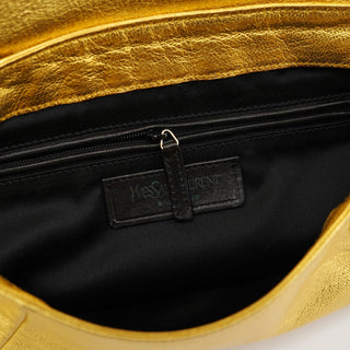 Yves Saint Laurent 2003 Gold Leather Chain Nadja Shoulder Bag