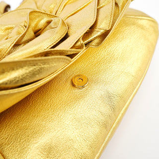 Yves Saint Laurent 2003 Gold Leather Chain Nadja Shoulder Bag