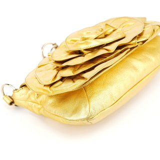 Yves Saint Laurent 2003 Gold Leather Chain Nadja Shoulder Bag