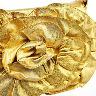 Yves Saint Laurent 2003 Gold Leather Chain Nadja Shoulder Bag