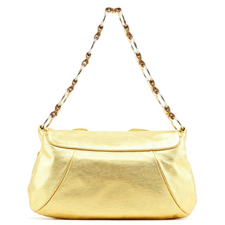 Yves Saint Laurent 2003 Gold Leather Chain Nadja Shoulder Bag