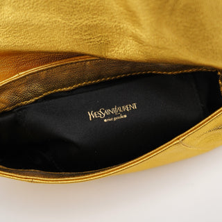 Yves Saint Laurent 2003 Gold Leather Mini Nadja Bag