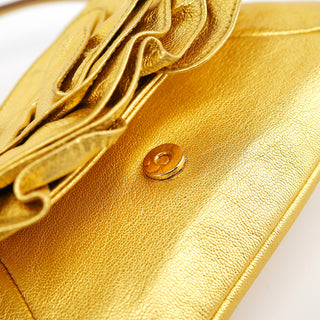 Yves Saint Laurent 2003 Gold Leather Mini Nadja Bag