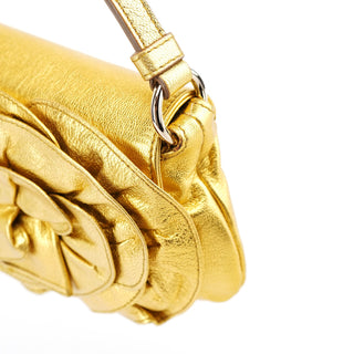 Yves Saint Laurent 2003 Gold Leather Mini Nadja Bag