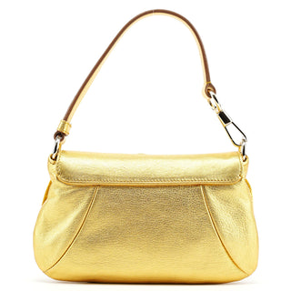 Yves Saint Laurent 2003 Gold Leather Mini Nadja Bag