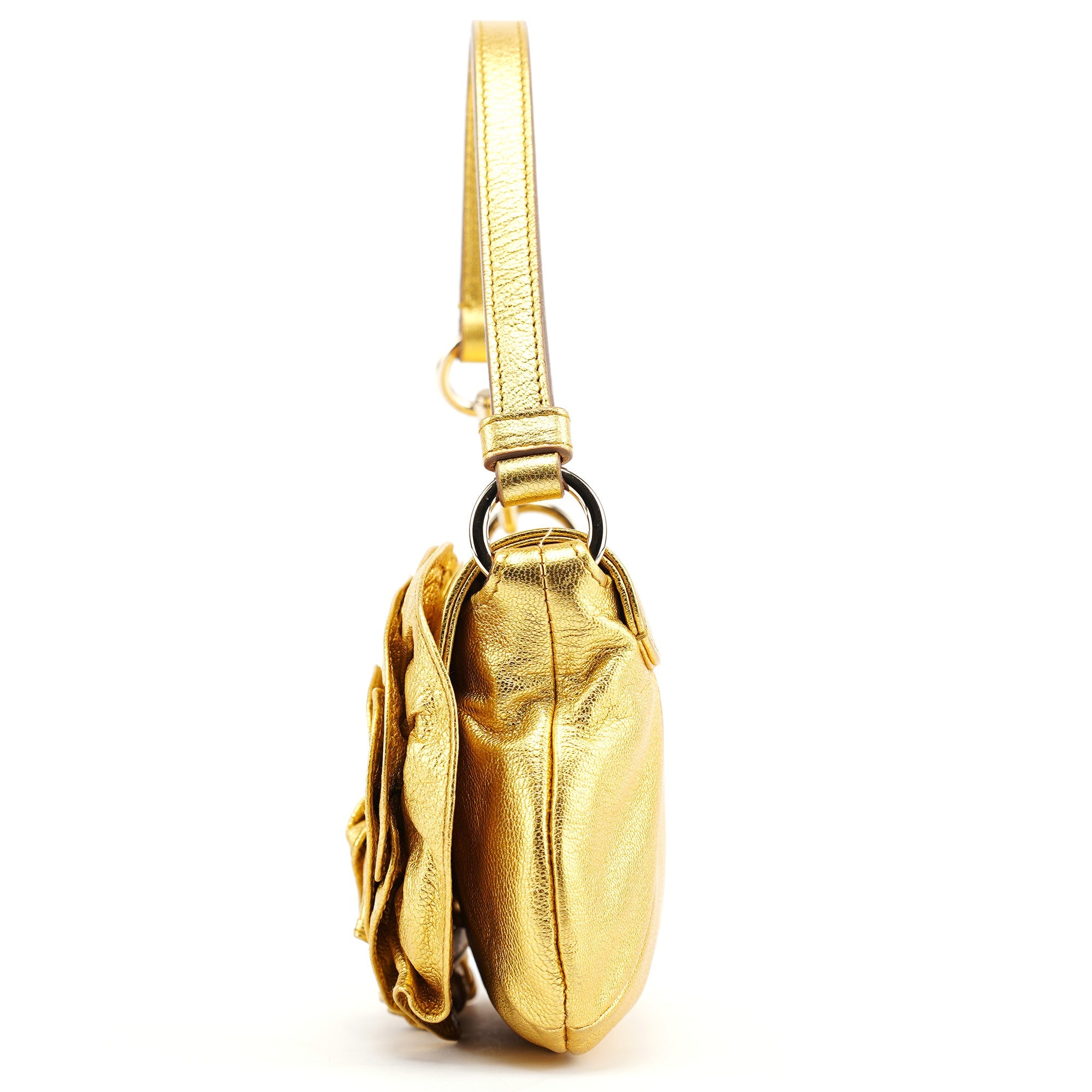 Yves Saint Laurent 2003 Gold Leather Mini Nadja Bag