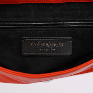 Yves Saint Laurent 2003 Orange Leather Nadja Shoulder Bag