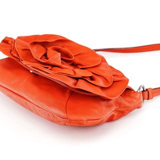 Yves Saint Laurent 2003 Orange Leather Nadja Shoulder Bag