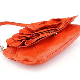 Yves Saint Laurent 2003 Orange Leather Nadja Shoulder Bag
