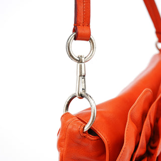 Yves Saint Laurent 2003 Orange Leather Nadja Shoulder Bag