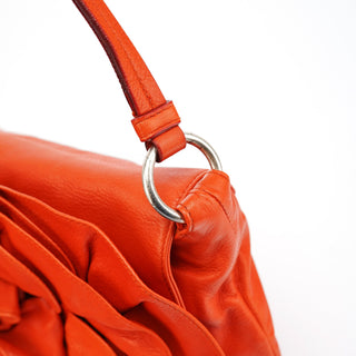 Yves Saint Laurent 2003 Orange Leather Nadja Shoulder Bag