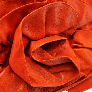 Yves Saint Laurent 2003 Orange Leather Nadja Shoulder Bag